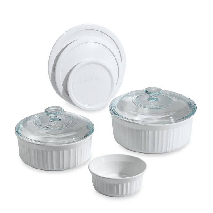 CorningWare® French White® 8Piece Bakeware Set Bed Bath and Beyond