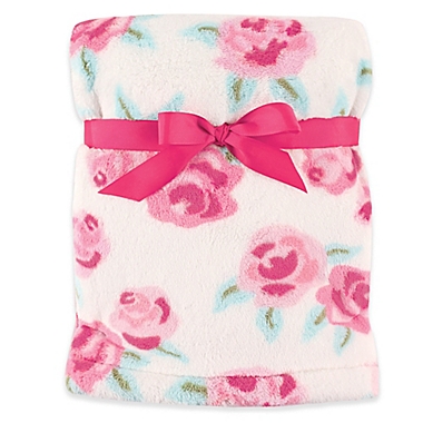 Hudson Baby&reg; Rose Super Plush Blanket in Pink. View a larger version of this product image.