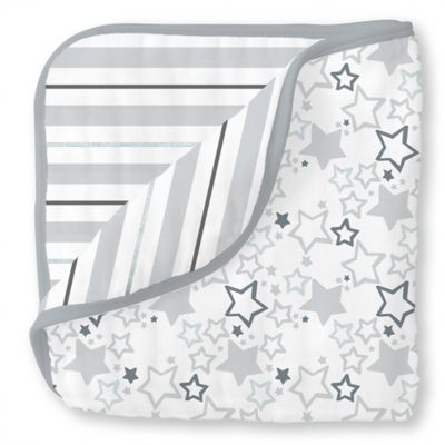 SwaddleDesigns&reg; Starshine Muslin Luxe Blanket in Sterling