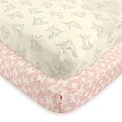Touched by Nature 2-Pack Bird Organic Cotton Fitted Crib Sheets