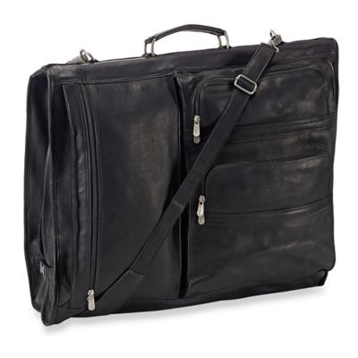 Piel&reg; Leather Classic Executive Expandable Garment Bag in Black