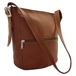Piel® Leather 12.5-Inch Bucket Bag in Saddle