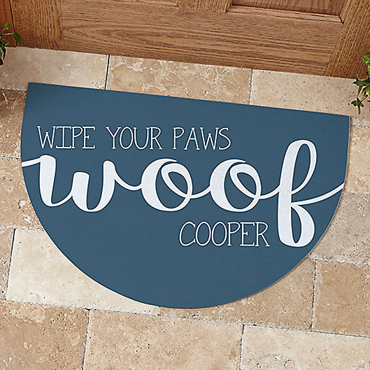 Alternate image 1 for Woof & Meow Half Round Doormat