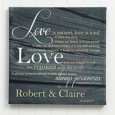 Love is Patient Canvas Print. View a larger version of this product image.