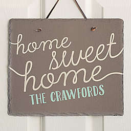 Front Door Greetings 11.5-Inch x 9.5-Inch Personalized Slate Plaque