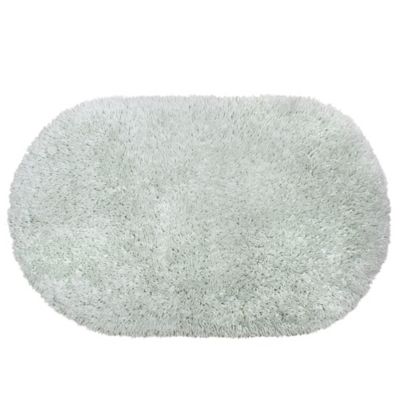 white shag bath rug