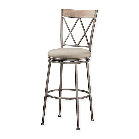 Hilale Stewart Indoor Outdoor Stool, White Outdoor Counter Height Stools