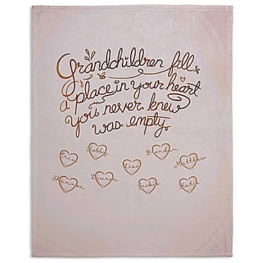 &quot;Grandchildren Fill Our Hearts&quot; 50-Inch x 60-Inch Fleece Throw Blanket. View a larger version of this product image.