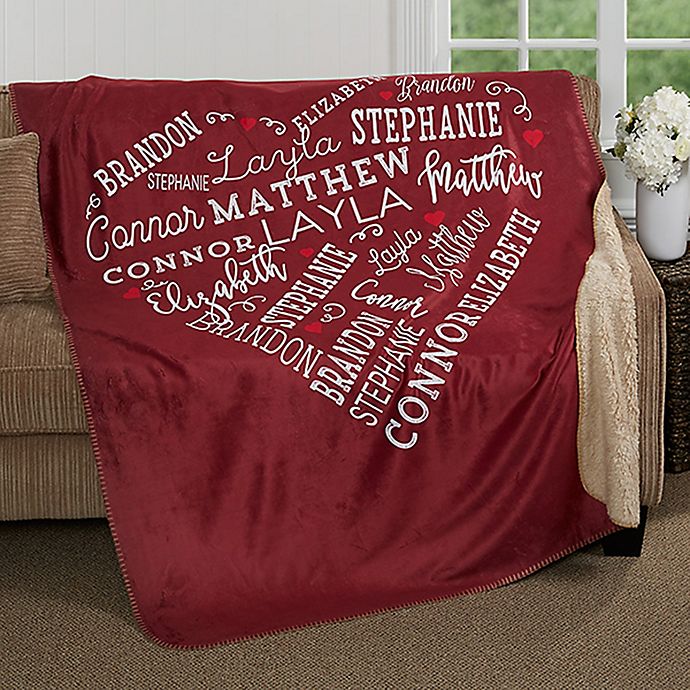 Alternate image 1 for Close to Her Heart Premium Sherpa Throw Blanket
