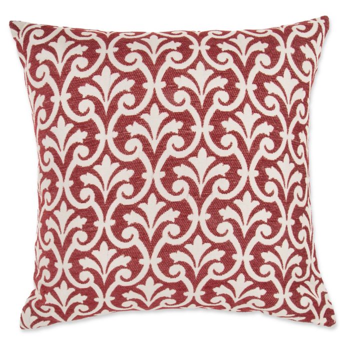 MakeYourOwnPillow Amber Square Throw Pillow Cover in Red Bed Bath