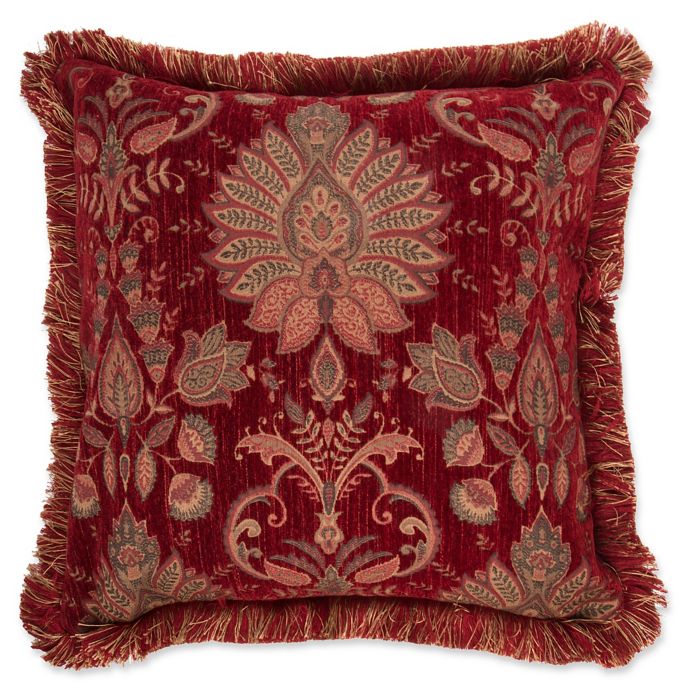 MakeYourOwnPillow Heritage Square Throw Pillow Cover in Red Bed Bath and Beyond Canada