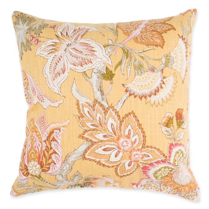 MakeYourOwnPillow Love Affair Square Throw Pillow Cover in Yellow Bed Bath and Beyond Canada