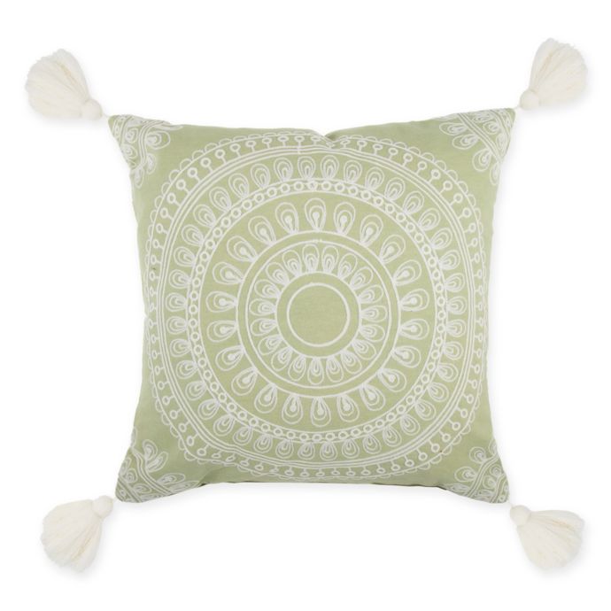 Make-Your-Own-Pillow Luna Medallion Square Throw Pillow ...