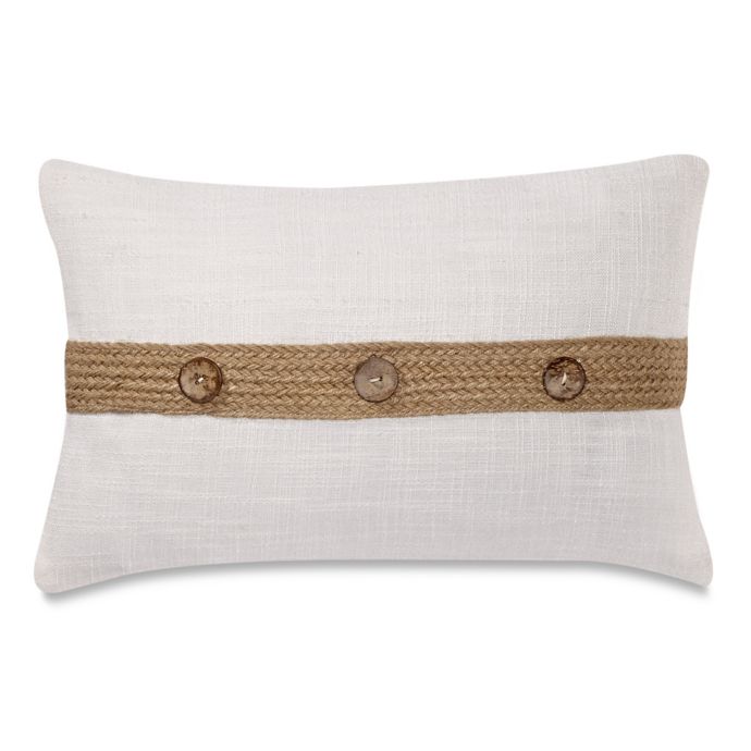 MakeYourOwnPillow Cape Town Button Rectangle Throw Pillow Cover in