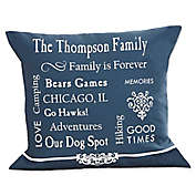 Our Family Keepsake 18-Inch Square Throw Pillow