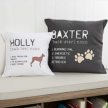 Definition of My Dog Keepsake Square Throw Pillow. View a larger version of this product image.