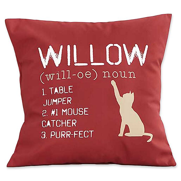 Alternate image 1 for Definition of My Cat Keepsake Square Throw Pillow