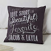 Love Quotes Keepsake 14-Inch Square Throw Pillow