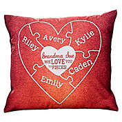 Personalized We Love You to Pieces Keepsake 14-Inch Square Throw Pillow