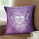 Alternate image 2 for We Love You to Pieces Keepsake 18-Inch Square Throw Pillow