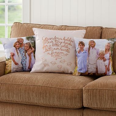 Grandchildren Fill Our Hearts Keepsake 18-Inch Square Throw Pillow. View a larger version of this product image.