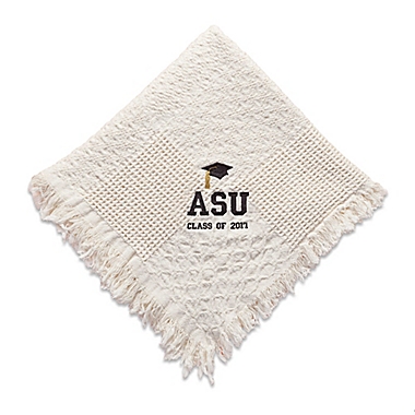 Graduation 46-Inch x 60-Inch Throw Blanket in Tan. View a larger version of this product image.