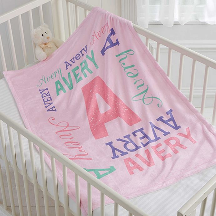 Repeating Name Fleece Baby Throw Blanket Bed Bath and Beyond Canada