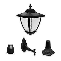Nature Power Bayport Solar LED Wall Mount Lamp in Black