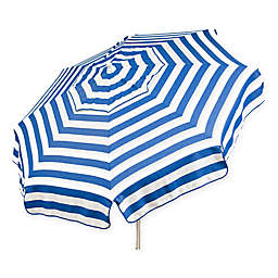 6-Foot Round Italian Patio Umbrella in Blue/White