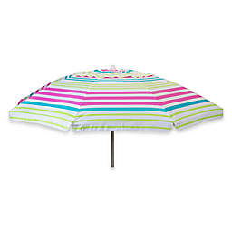 7-Foot Stripe Beach Umbrella in Pink