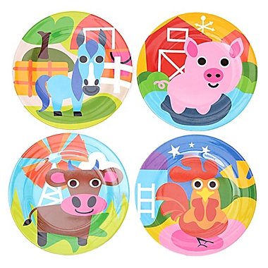 French Bull&reg; Farm Kids Round Plates (Set of 4). View a larger version of this product image.