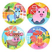 French Bull&reg; Farm Kids Round Plates (Set of 4)