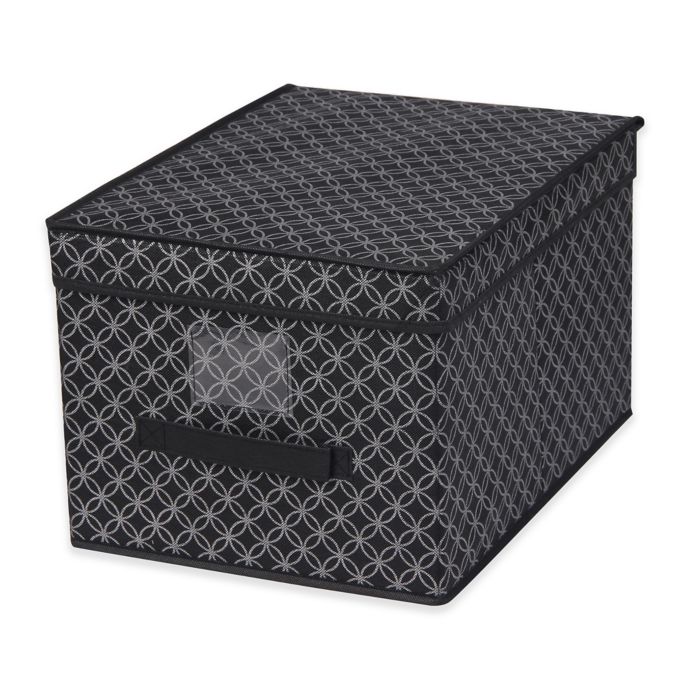 Home Basics® Blossom Large Metallic Storage Box with Lid Bed Bath and Beyond Canada