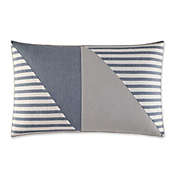 Nautica&reg; Fairwater Pieced Geometric Throw Pillow in Medium Blue/Grey