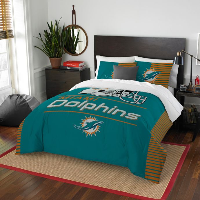 Nfl Miami Dolphins Draft Full Queen Comforter Set Bed Bath Beyond