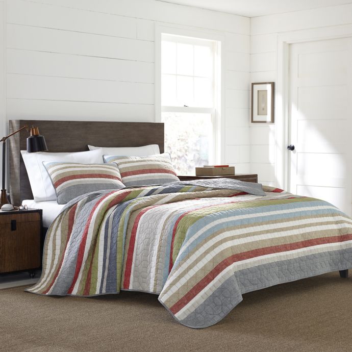 Eddie Bauer Salmon Ladder Stripe Quilt Set Bed Bath Beyond