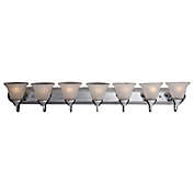 Maxim Lighting Essentials 7-Light Wall Mount Vanity Light in Polished Chrome with Marble Shades
