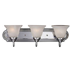 Maxim Lighting Essentials 3-Light Wall Mount Vanity Light in Polished Chrome with Marble Shades