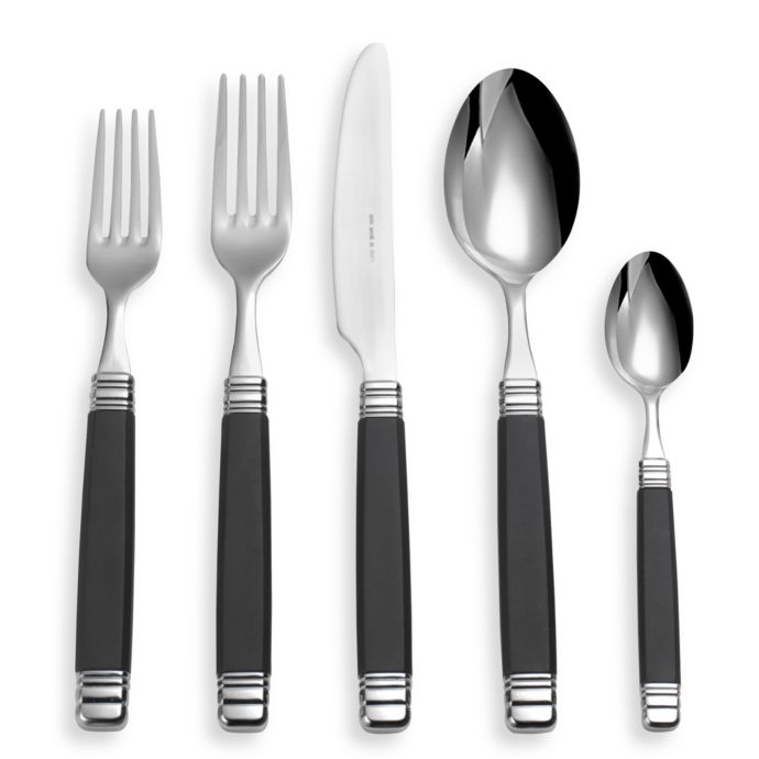 Rossini 5Piece Flatware Place Setting in Black Bed Bath and Beyond