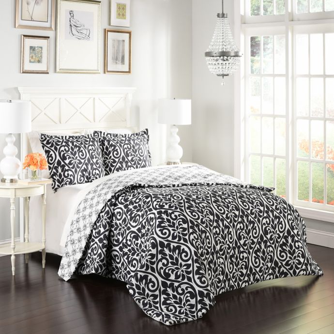 Marble Hill Hadley Reversible 3 Piece Comforter Set Bed Bath