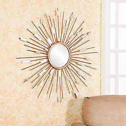 Southern Enterprises 36-Inch Starburst Mirrored Wall Sculpture in Gold