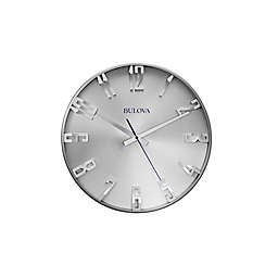 Bulova 16-Inch Director Raised Pewter Wall Clock