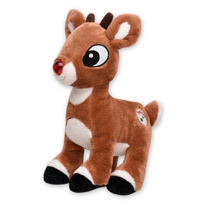 rudolph reindeer plush light up nose