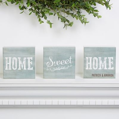 Home Sweet Home Shelf Blocks (Set of 3)
