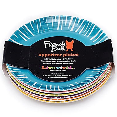 French Bull&reg; Fringe Assorted Appetizer Plates (Set of 6). View a larger version of this product image.