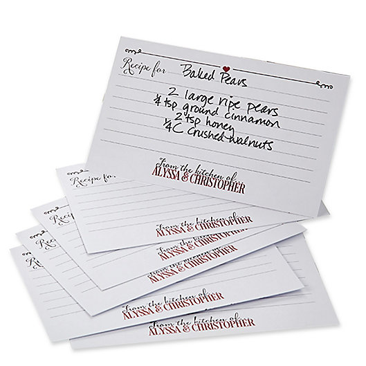 Alternate image 1 for Our Recipe For A Happy Marriage 3-Inch x 5-Inch Recipe Cards (Set of 24)