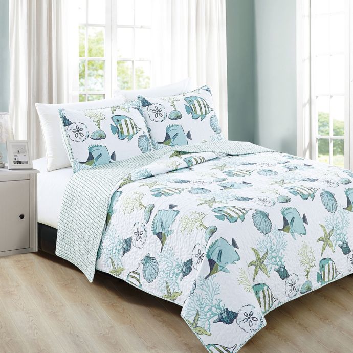 Great Bay Home Seaside Reversible Quilt Set Bed Bath Beyond