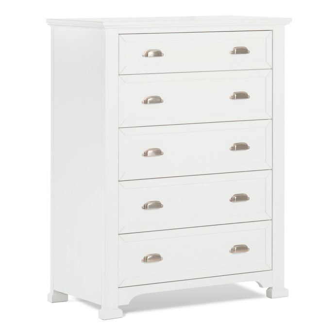 Child Craft Roland 5 Drawer Chest In Matte White Buybuy Baby
