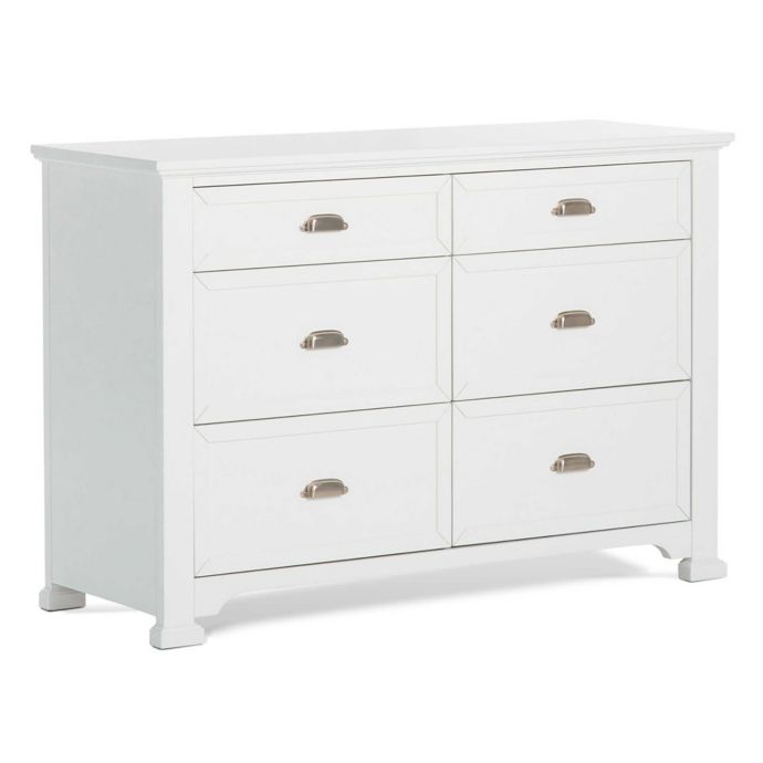 Child Craft Roland 6 Drawer Double Dresser In Matte White