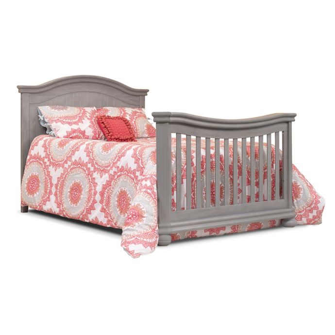 adult sorelle finley crib rail grey changer weathered bed stone